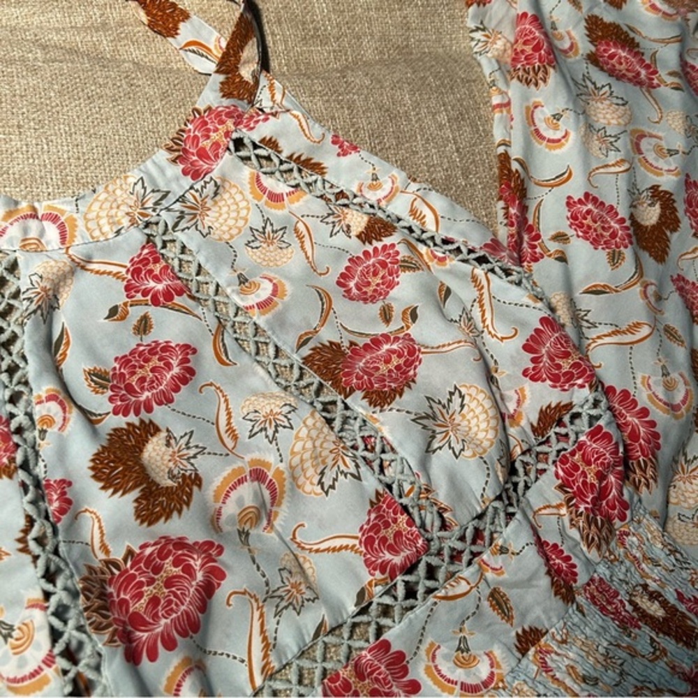 Jaase Endless Summer Bohemian Floral Maxi Dress Size L